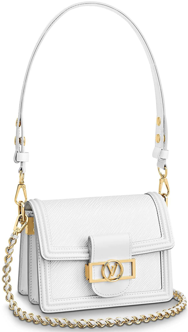 Louis Vuitton LV Gray White & Gold Chain Strap Crossbody Bag Purse & W –  TrendyZ