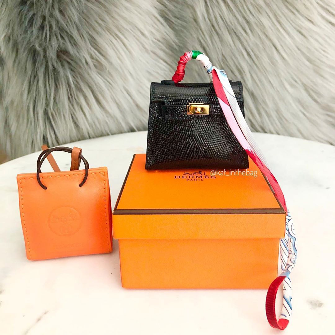 Hermès Orange Shopping Bag Charm, Handbags & Accessories Online, Ecommerce Retail