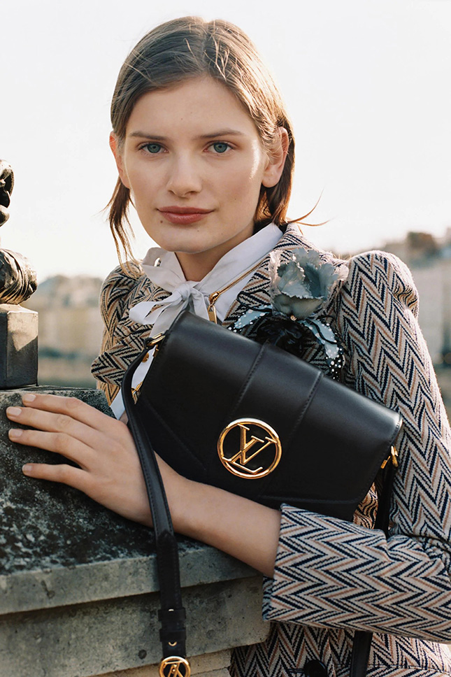 New ! Louis Vuitton bag. LV pont 9 soft PM, MM. Color black, golden sienna,  blue and grey. 