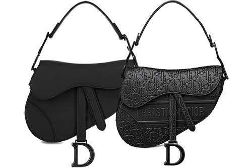 dior black saddle bag