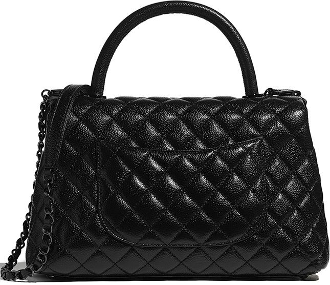 chanel coco handle all black