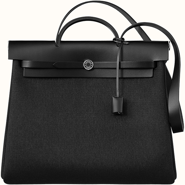 Hermes Black Herbag Zip Bag MM