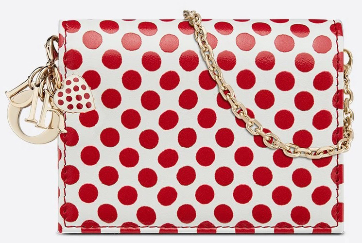 Christian Dior Dioramour Lady Dior Nano Card Holder Chain Pouch Printed  Leather Auction