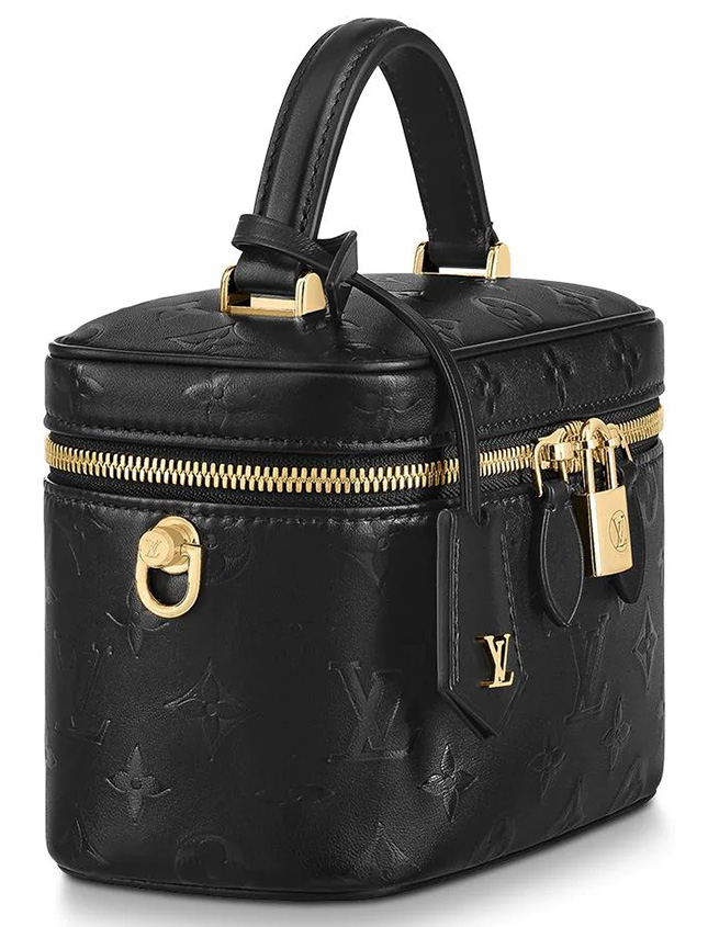 Black LEATHER Louis Vuitton vanity Bag, Size: Medium
