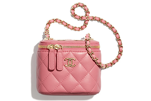 Pink Chanel Filigree Vanity Case PVC Small  eBay