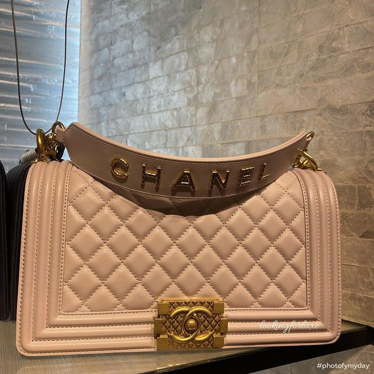 Chanel 21K Perfect Mini Flap Bag in Black Lambskin with Pearl  Black   Brands Lover