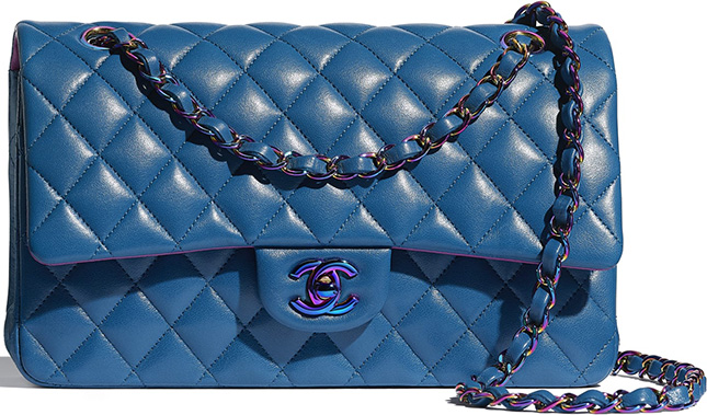 Chanel BLUE Handbag Collection : Overview, with Season/Year info. 