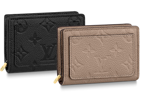 Louis Vuitton Monogram Empreinte Leather Clea Wallet Marine Rouge