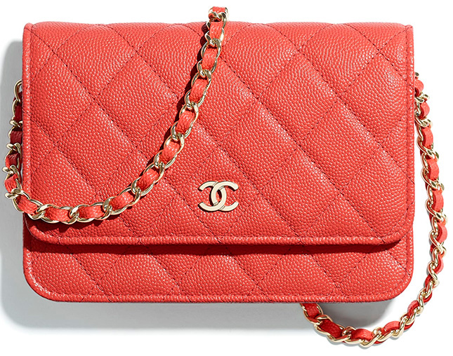 Chanel Classic Wallet on Chain WoC in Iridescent Khaki Caviar Leather  SOLD