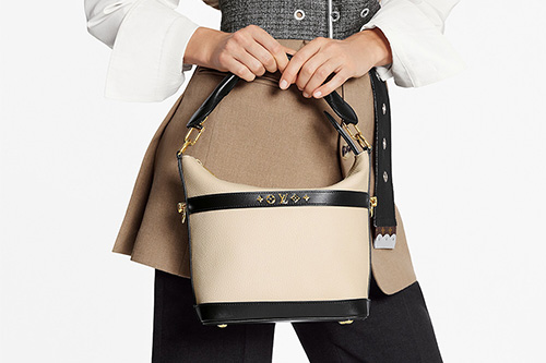 LOUIS VUITTON Louis Vuitton Cruiser PM Ivory Black M57813 Ladies Calf Bag