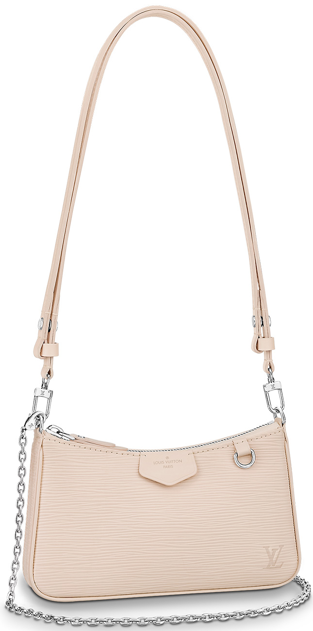 Easy pouch on strap leather handbag Louis Vuitton White in Leather -  31766869