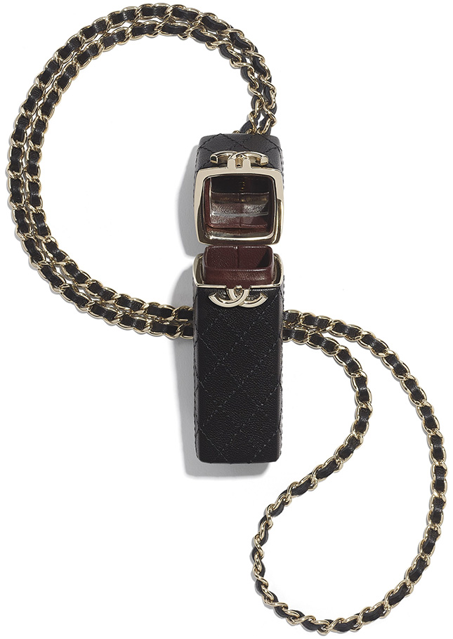 Chanel Pre-Owned 2021 Squared Lipstick Case on Chain