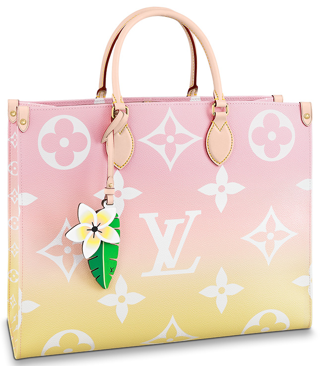 LOUIS VUITTON Unused Bag Charm Portocre Color Line Pink Monogram Flower LV  Logo
