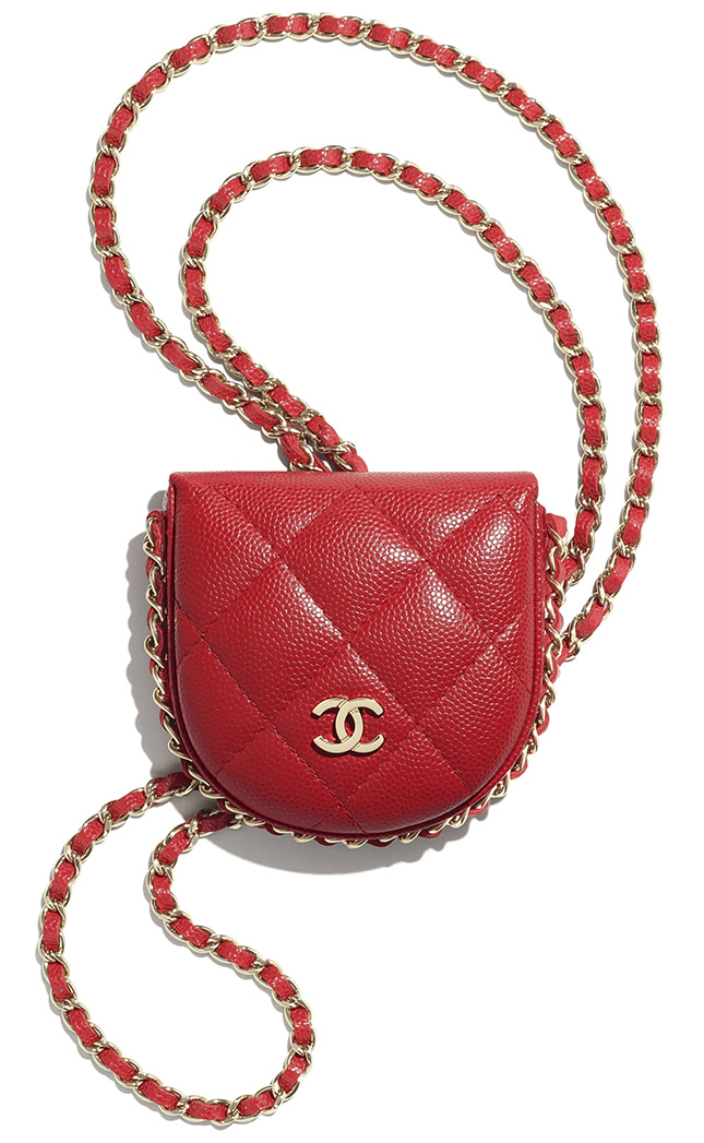 Chanel Classic Tray Coin Purse With Chain