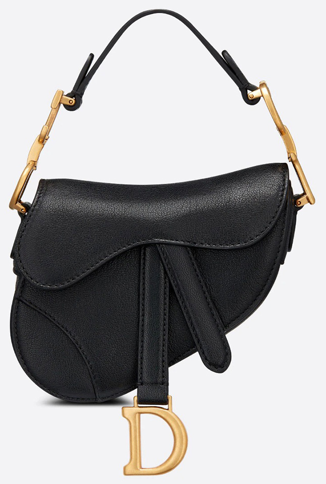 Christian Dior 2022 Houndstooth Micro Saddle Bag