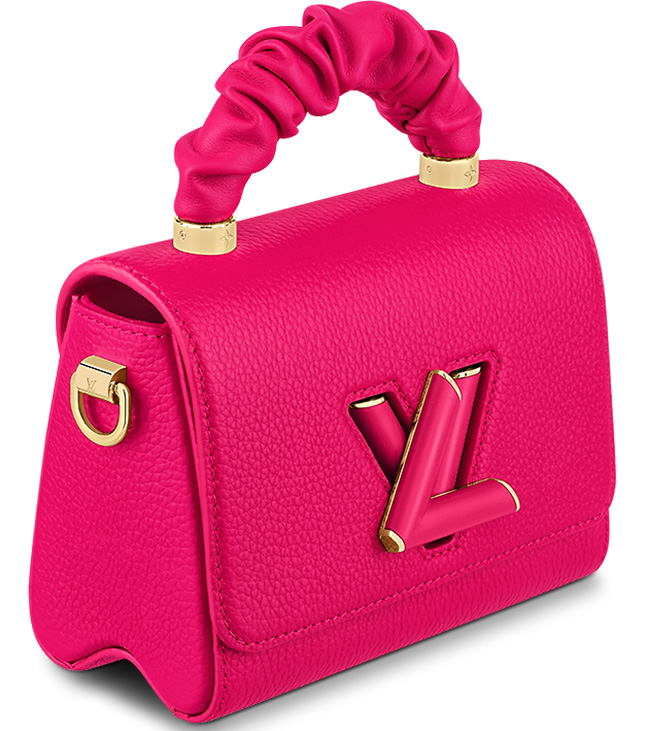Louis Vuitton Twist MM Bag With Scrunchie Handle And Black Cowhide