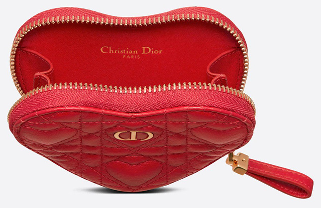 Christian Dior 2021 Caro Heart Pouch - Red Mini Bags, Handbags - CHR292198