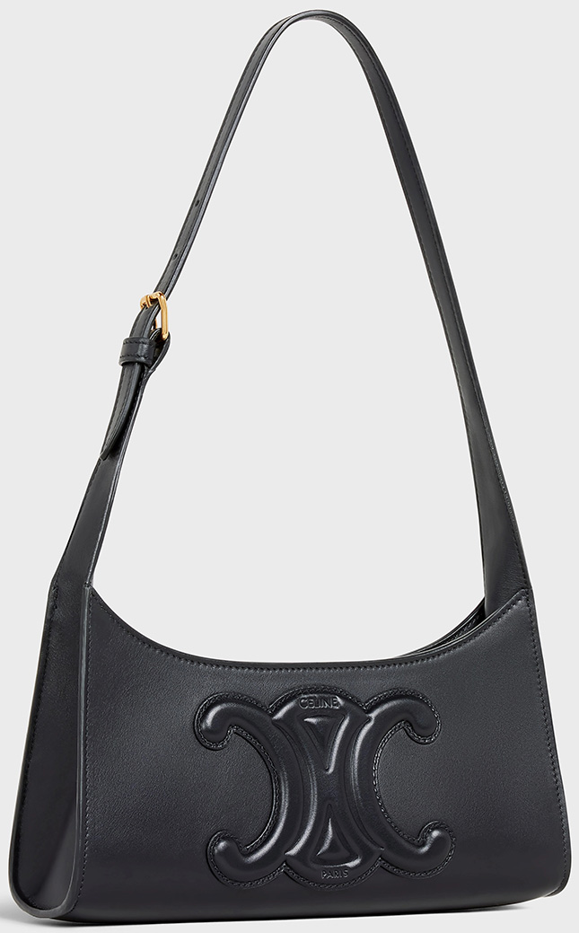 Celine Cuir Triomphe Shoulder Bag With Thin Strap