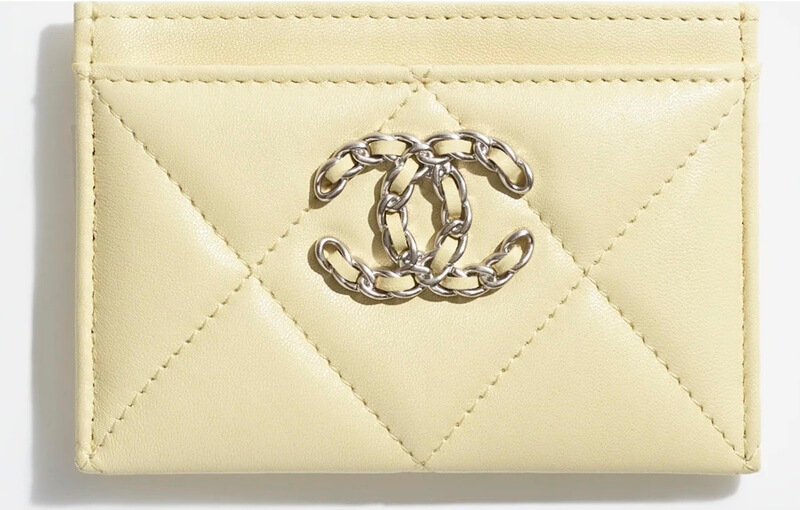CHANEL Cambon Line vertical Business Card Holder Pass Case Card Case