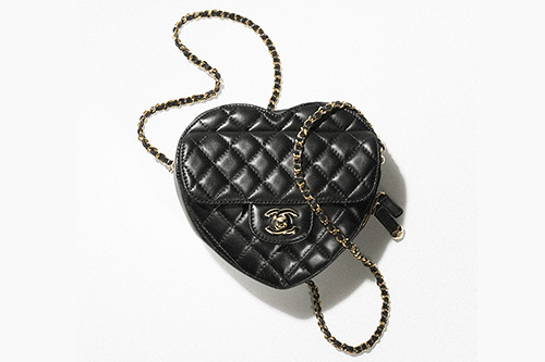 Chanel Cruise heartshaped CC clasp fabric flap bag at 1stDibs