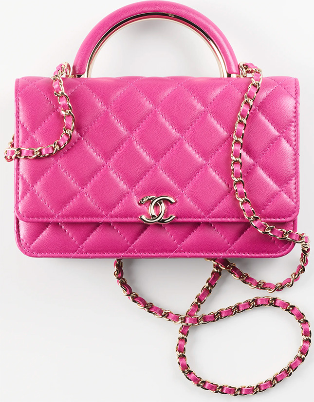 CHANEL Wallet On Chain WOC in Iridescent Pink Caviar  Dearluxe