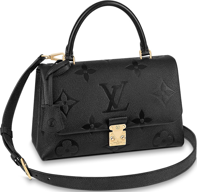 Louis Vuitton MADELEINE BB Embossed Grained Cowhide Leather Creme