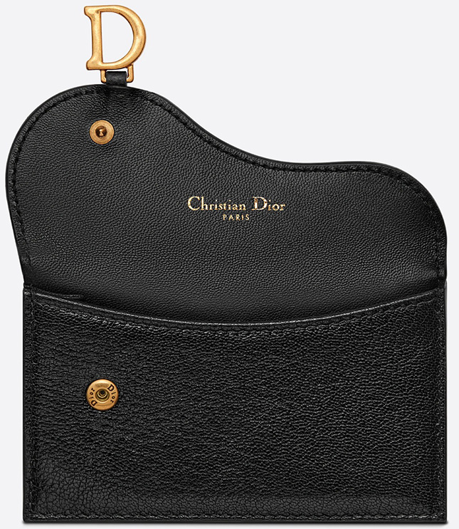 Christian Dior Saddle Flap Card Holder Compact Wallet 