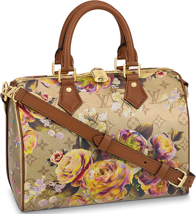 Louis Vuitton Speedy Bandoulière 25 Bag Monogram Floral Pattern