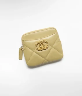 🆕 CHANEL Classic Zipped Coin Purse (Beige with Gold Hardware)