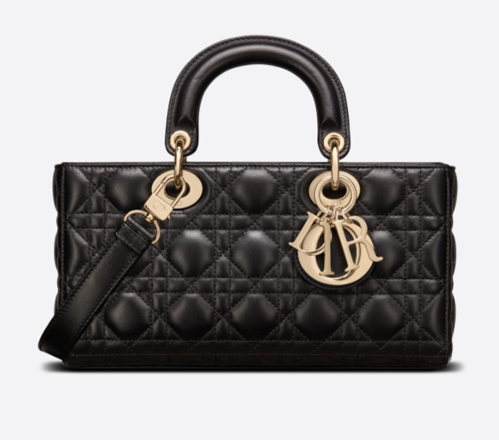 Dior - Small Lady D-Joy Bag Black Patent Cannage Calfskin - Women