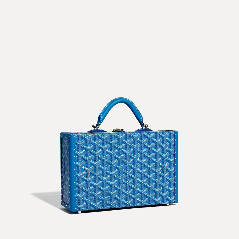 Goyard 2020 Goyardine Grand Hôtel Trunk w/strap - Blue Handle Bags,  Handbags - GOY31981