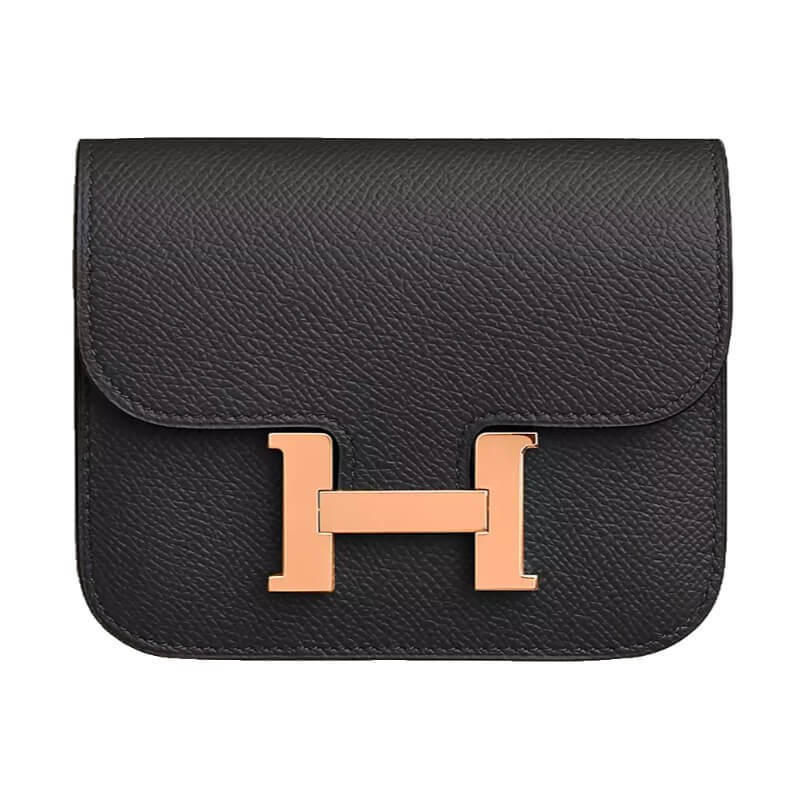 Shop HERMES Calvi 2022-23FW Unisex Leather Folding Wallet Small