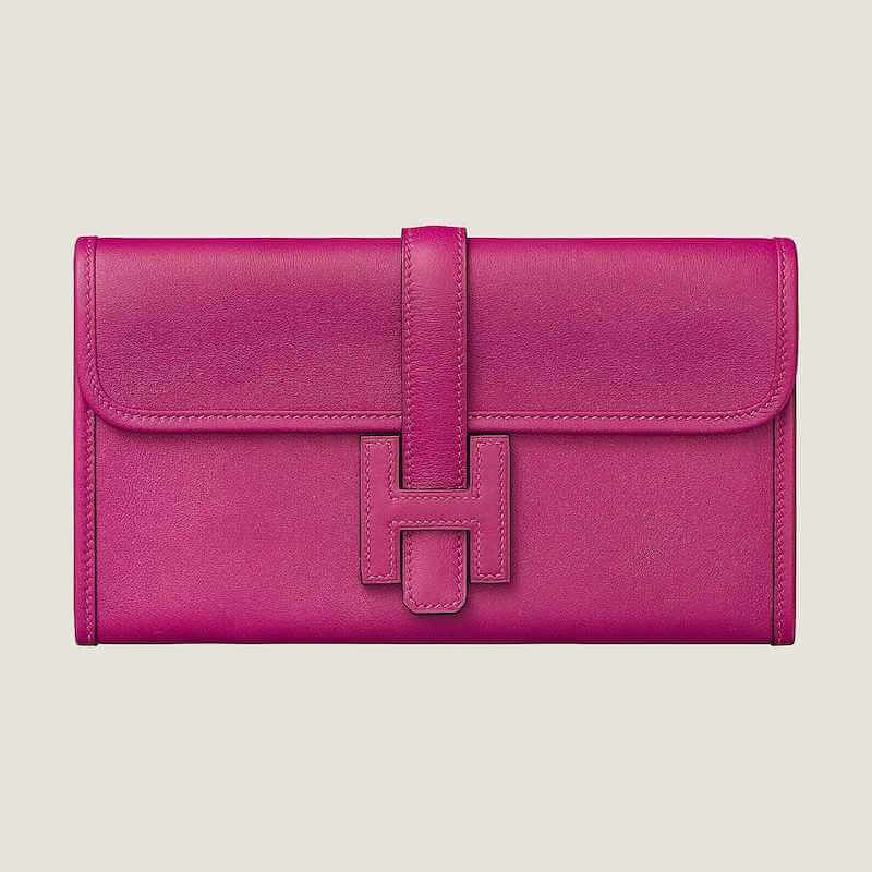 HERMES Jige Duo touch Long wallet in Swift calfskin and polished