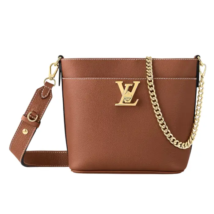 louis vuitton lock and walk bag cognac