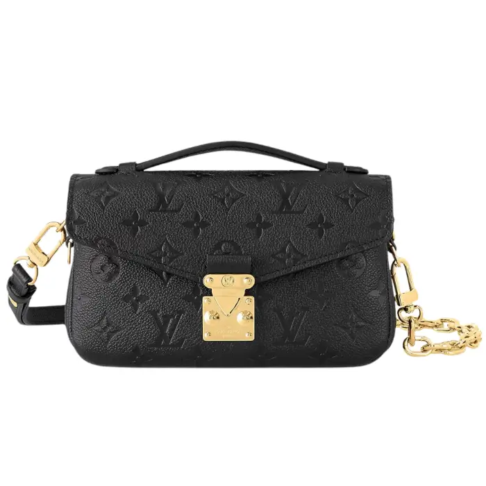 louis vuitton pochette metis east west bag black