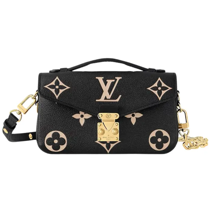 louis vuitton pochette metis east west bag noir beige