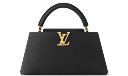 Louis Vuitton Capucines East West MM Bag in Grained Calfskin Featured image